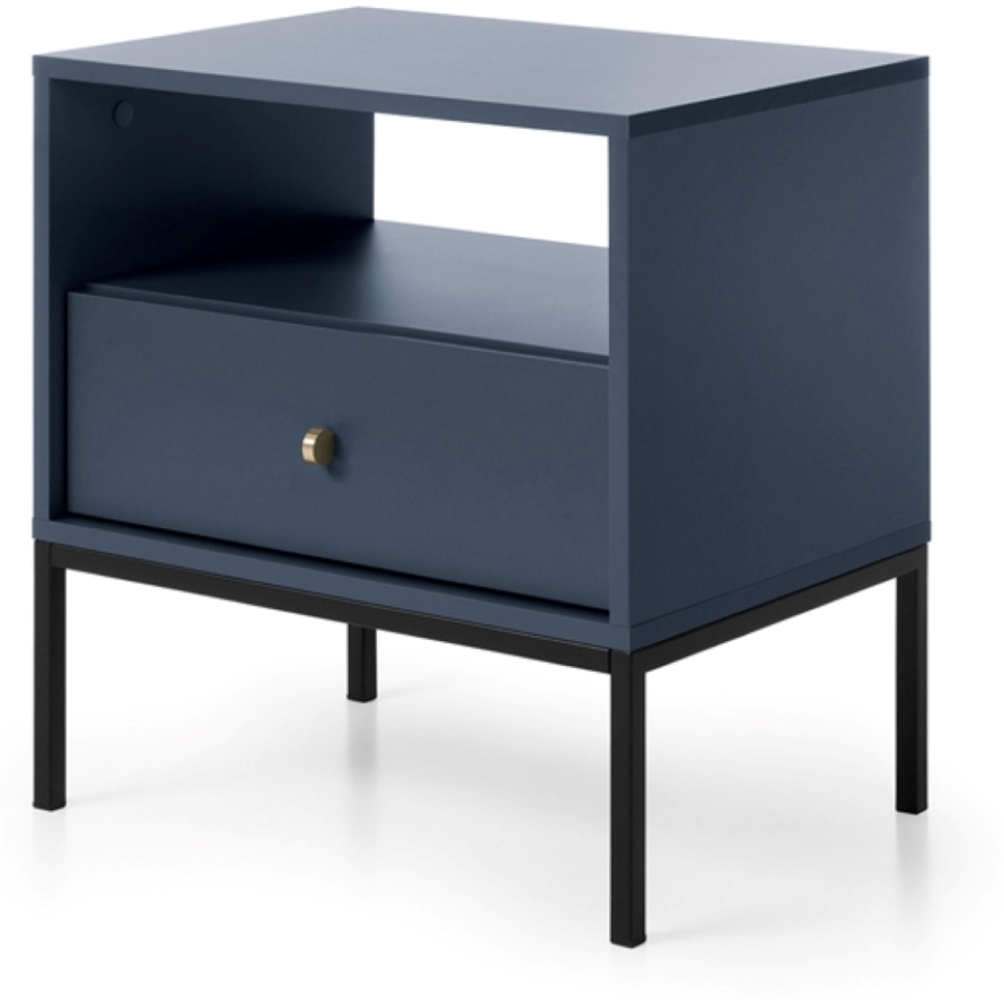 Nachtkonsole "Mono" Nachtschrank 54cm marineblau Bild 1