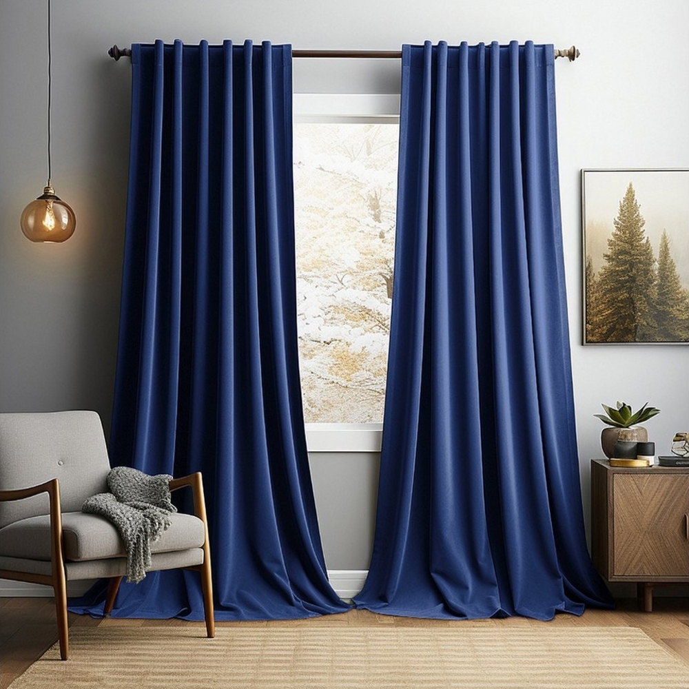 BTTO V&G Gardine Wohnzimmer Samt Vorhänge 2er Set,Weihnachten Verdunkelungsvorhang, (2 St), abdunkelnd, Blickdicht für Wohnzimmer Schlafzimmer office Bild 1