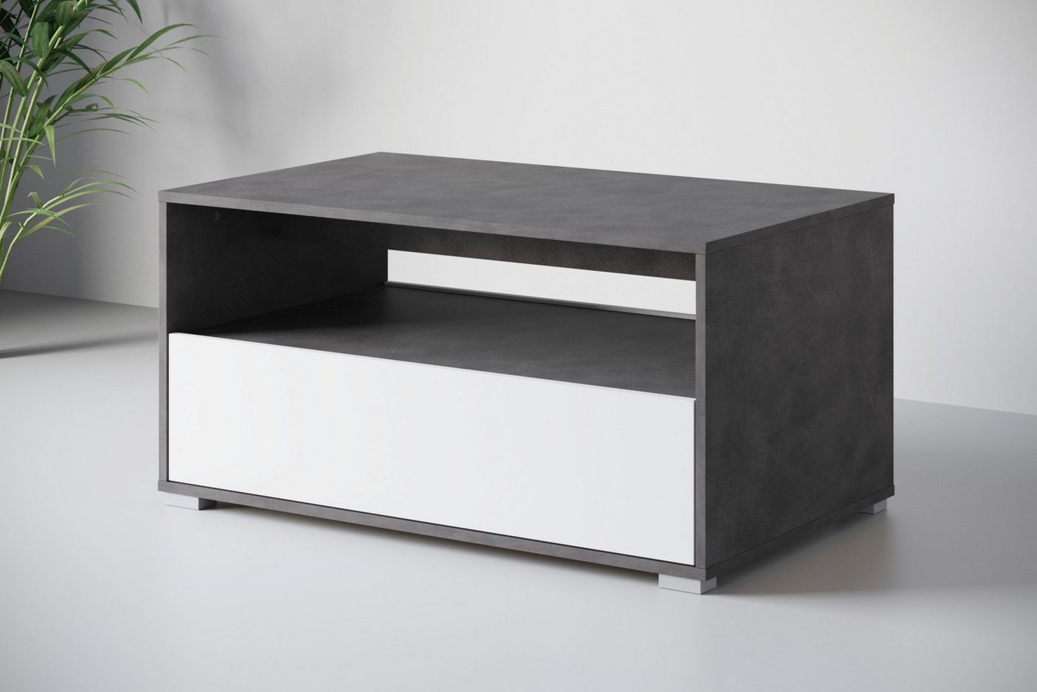 INOSIGN Couchtisch Kenia (1-St), Rechteckiger Kaffeetisch, 90x55 cm, mit offenem und geschlossenem Fach Bild 1