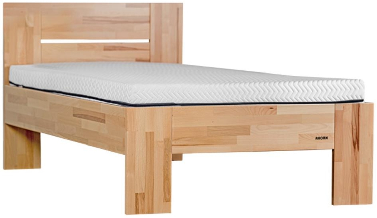 Einzelbett geölt aus Buche 140 x 220 cm Bild 1