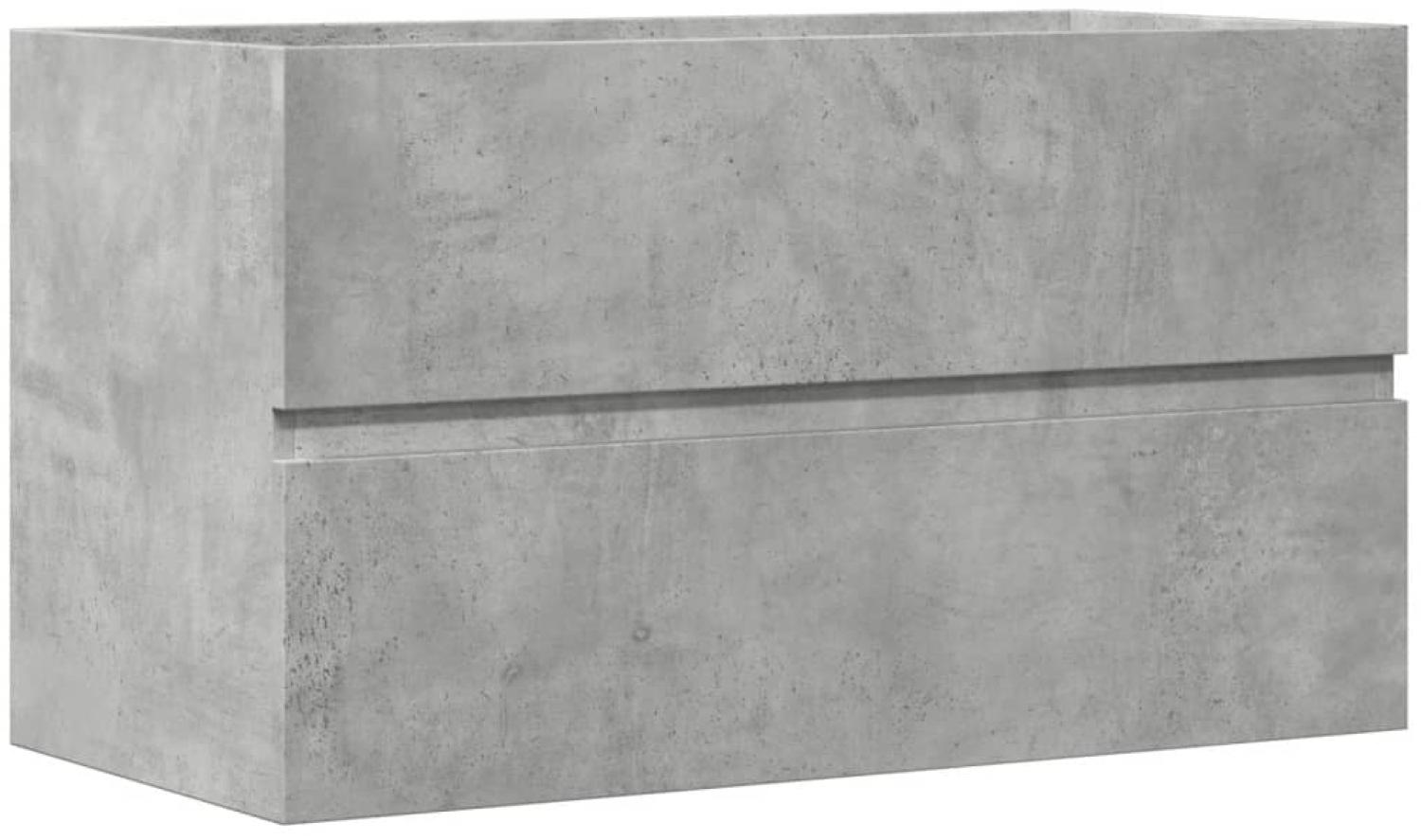 vidaXL Bad-Hängeschrank Betongrau 80x38,5x45 cm Holzwerkstoff 856245 Bild 1