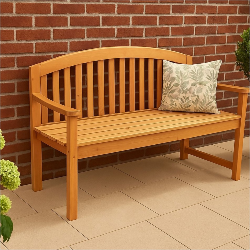 HTI-Living Gartenbank Stilvolle 2-Sitzer-Gartenbank aus Holz (Stück, 1-St, 1 Gartenbank), Sitzbank Gartenmöbel Bild 1