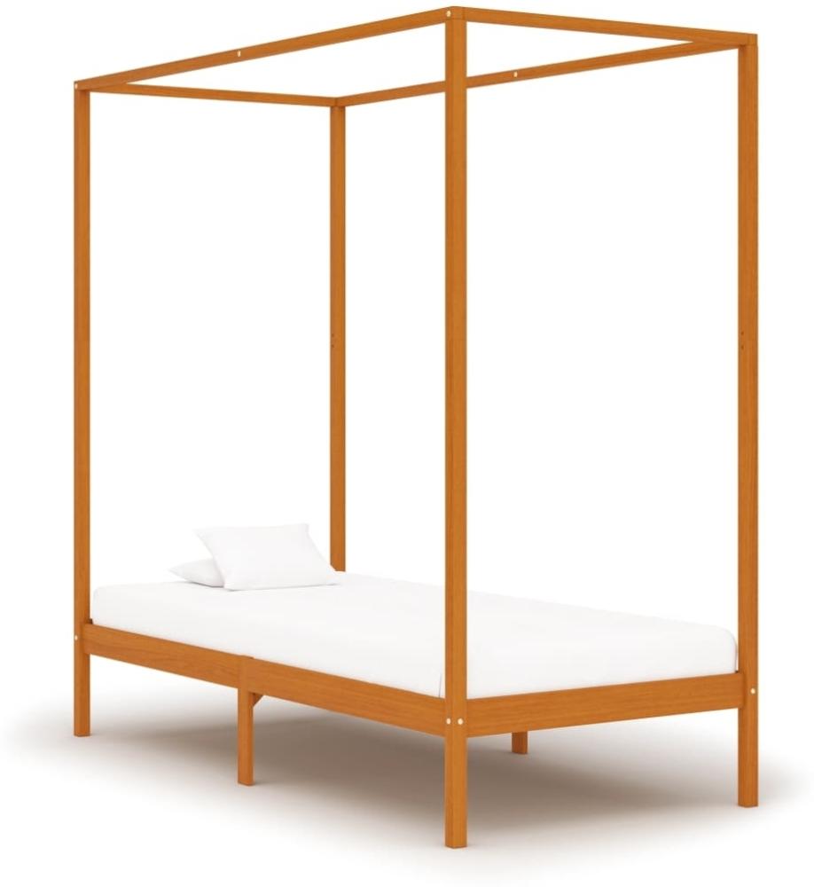 Himmelbett >299785< (LxBxH: 204 x 104 x 200 cm) in Honigbraun - 204 x 104 x 200 (LxBxH) Bild 1
