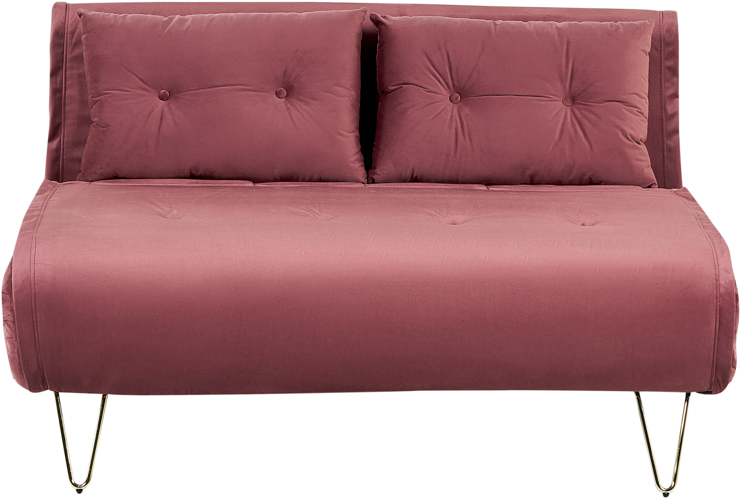 2 Sitzer Sofa VESTFOLD Rosa Samtstoff Bild 1