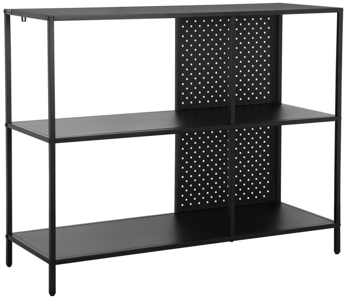 loft24 Bücherregal Holly, Standregal aus Metall mit 2 Fächern, Sideboard, Breite 100 cm Bild 1