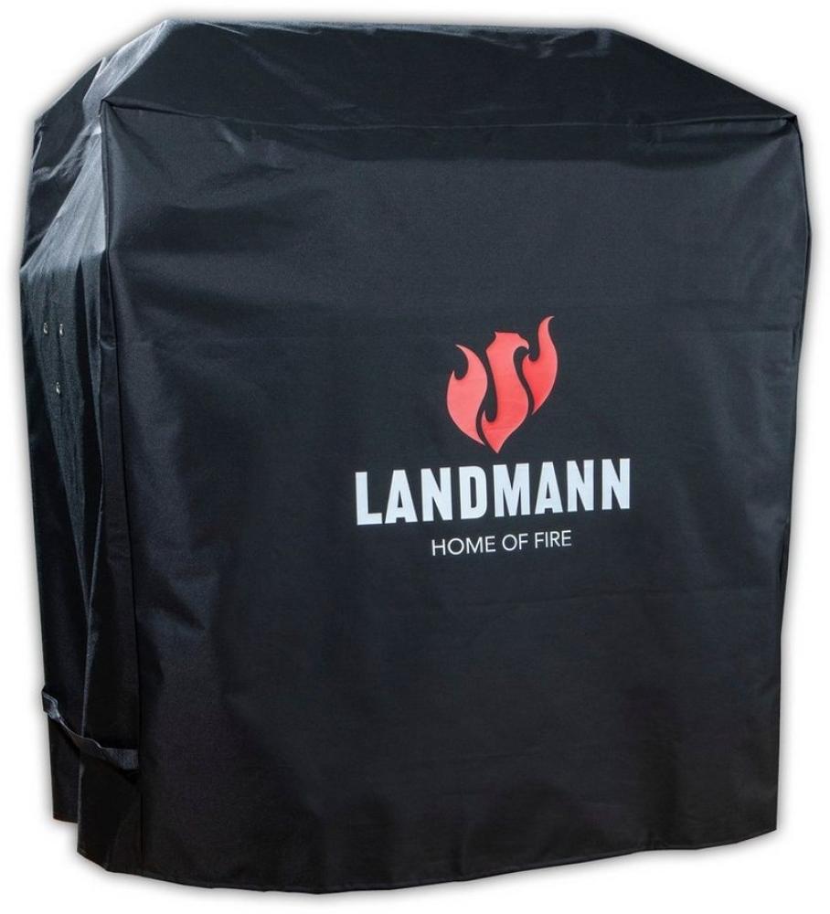 LANDMANN Grillabdeckung | PVC Grillzubehör - Wetterfest | Abdeckhaube für Grills von 60 x 96 x 120 cm | Grillhaube, Abdeckplane für Outdoor | Wetterschutzhaube für Grill - reißfest Bild 1