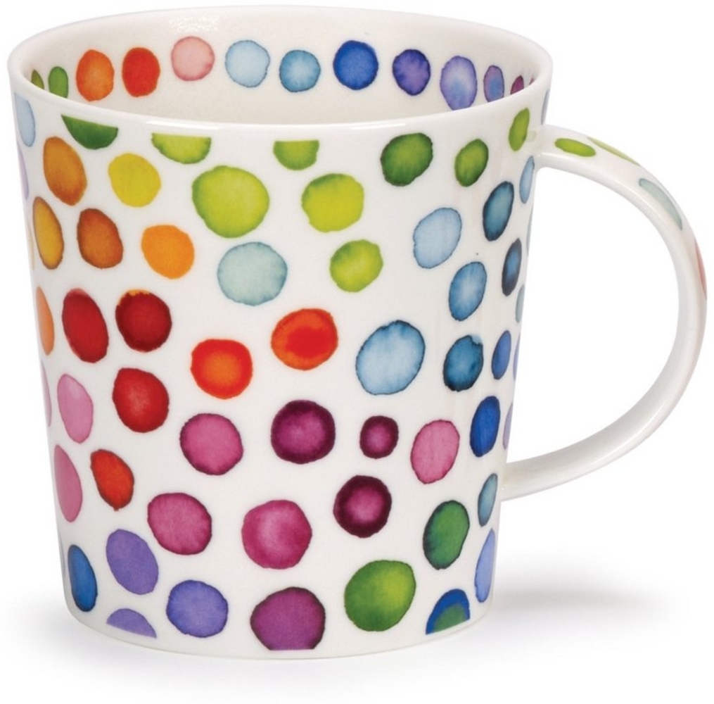 DUNOON Becher Cairngorm Hot Spots 0,48l Fine Bone China Porzellan 480 ml Tasse Moderne Kaffeetasse mit farbenfrohem Design | Großes Fassungsvermögen | Hochwertige Qualität Bild 1