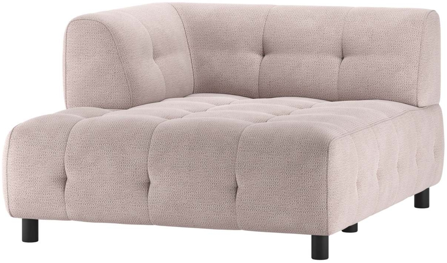 Modulsofa Louis Chaiselongue aus Chenille Links, Rosa Bild 1