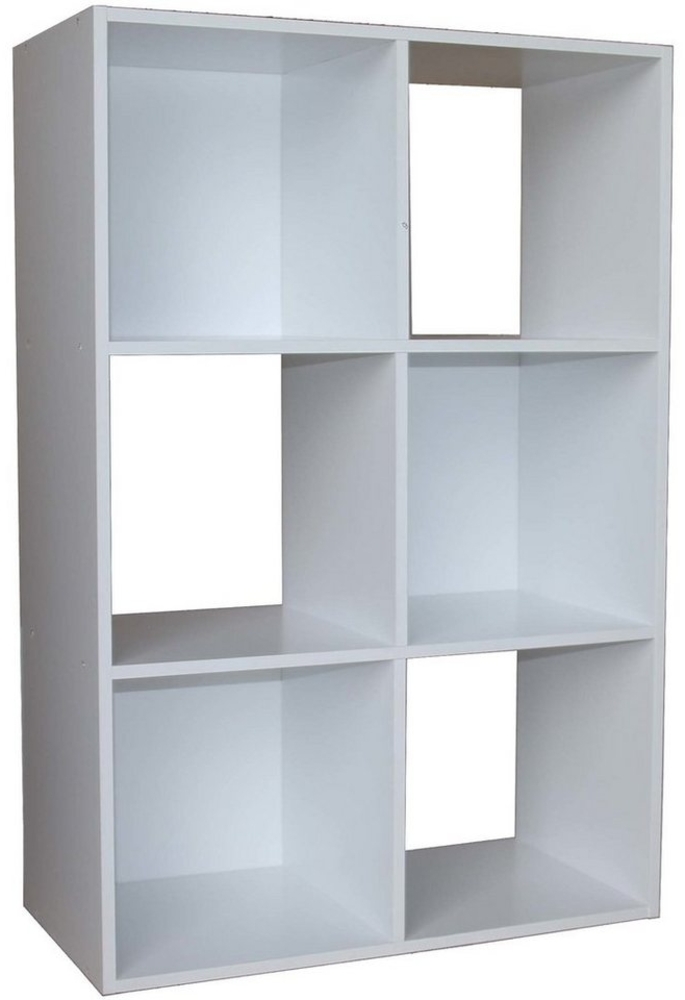 HTI-Living Standregal Regal Weiß Thekla 60x90, Stück 1-tlg, Standregal Bücherregal Raumteiler 6 Regalfächer Bild 1