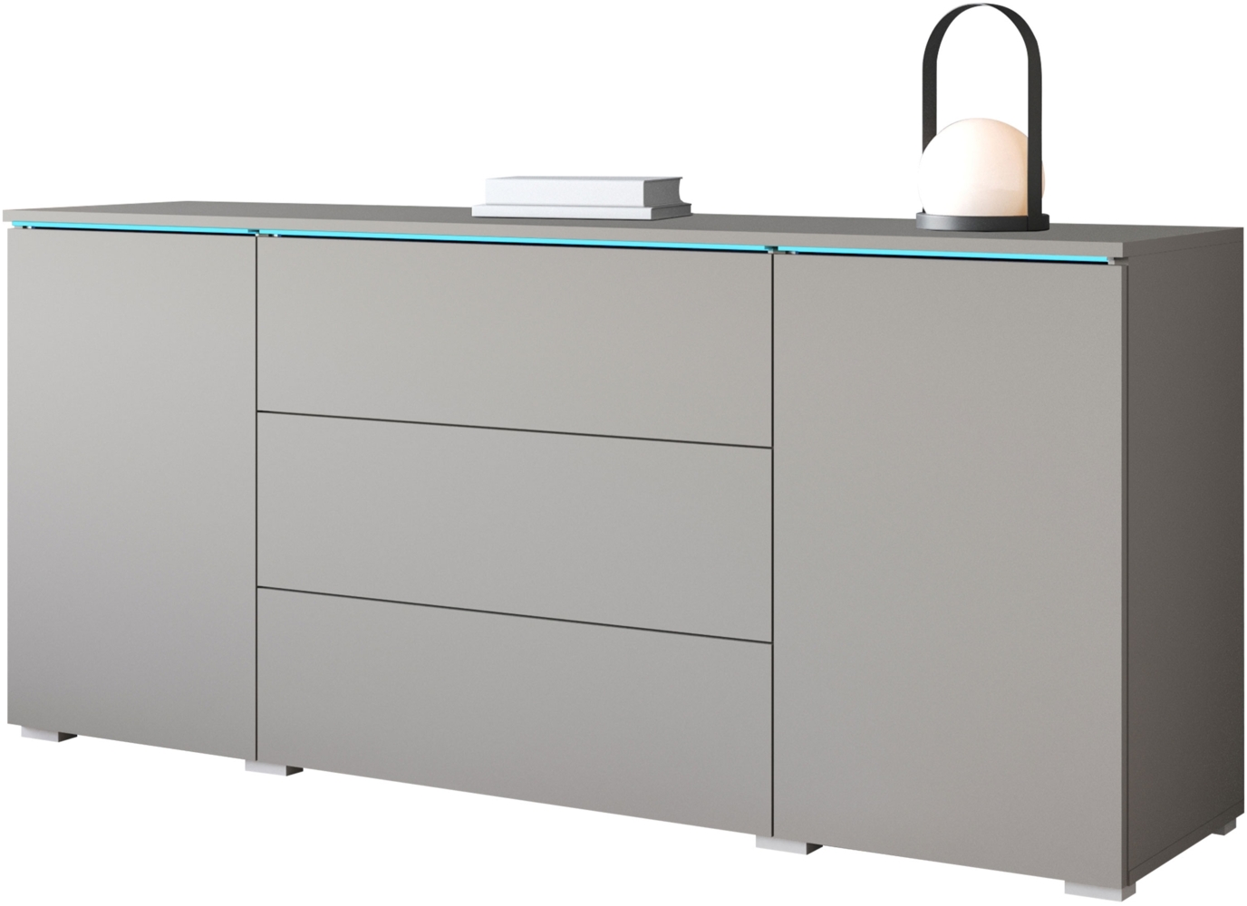 Kommode Doppo 150 (Farbe: Palladgrau, mit RGB LED Beleuchtung) Bild 1
