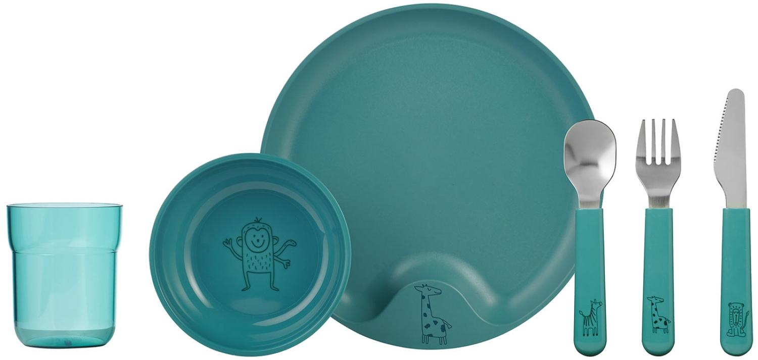 Mepal MIO Kindergeschirrset deep turquoise 6-teilig Bild 1