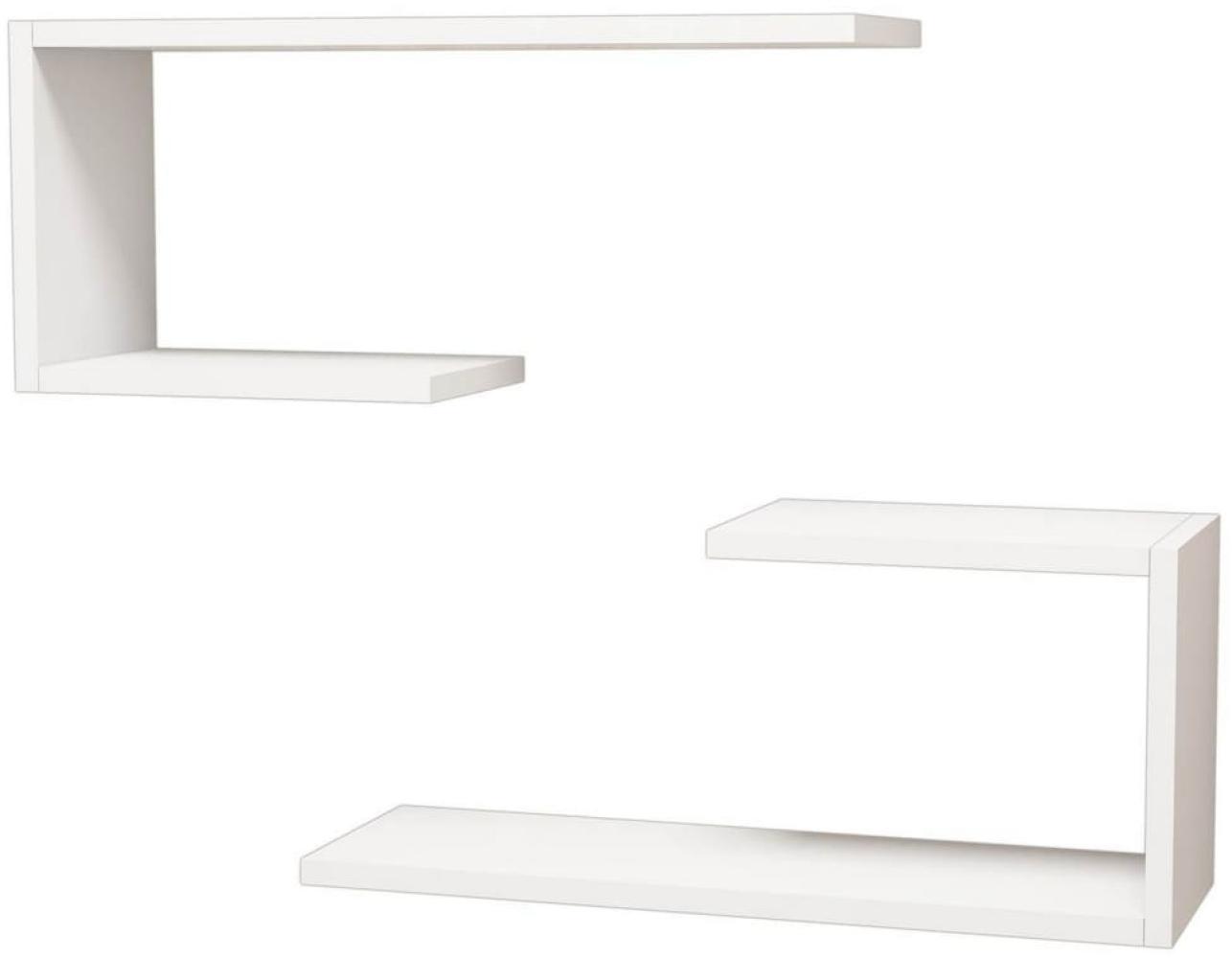 Homemania Wandregal-Set J2 60 x 20 x 27 cm Weiß Bild 1
