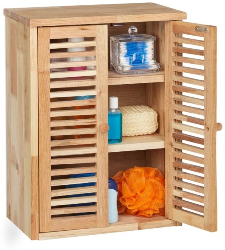 Schmaler Hängeschrank aus Walnuss Bild 1