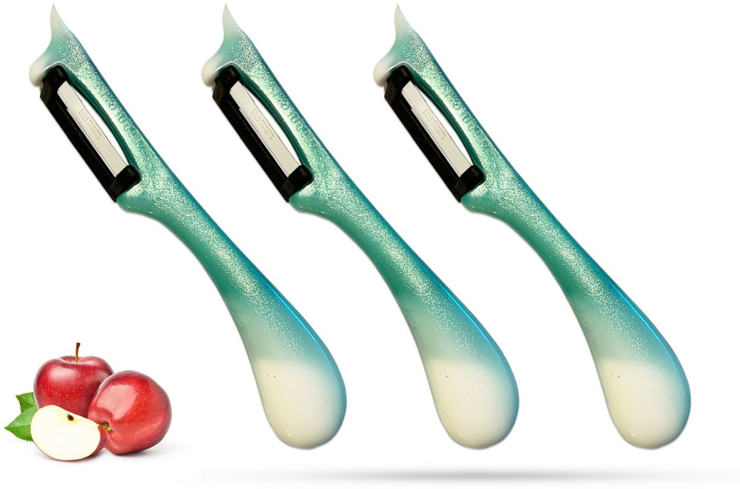 SMI Sparschäler SMI Solingen Sparschäler Gemüseschäler für Küche Kartoffelschäler, (3-tlg, 3 tlg), Rechts- und Linkshänder nach klingen wechseln Bild 1