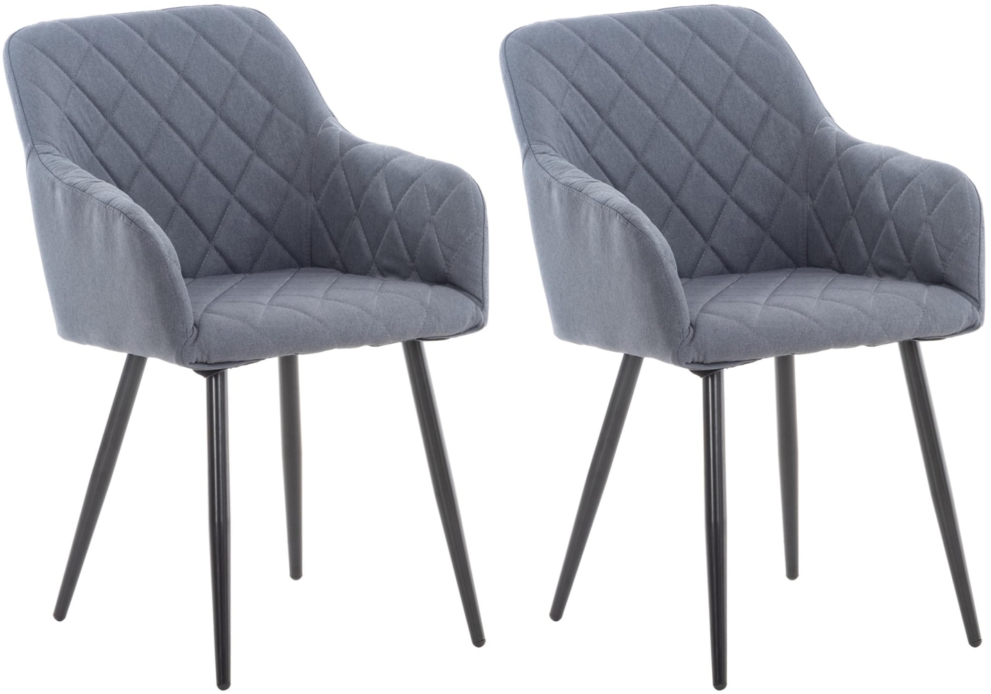 CLP 2er Set Esszimmerstuhl Shila,dunkelgrau Stoff Bild 1