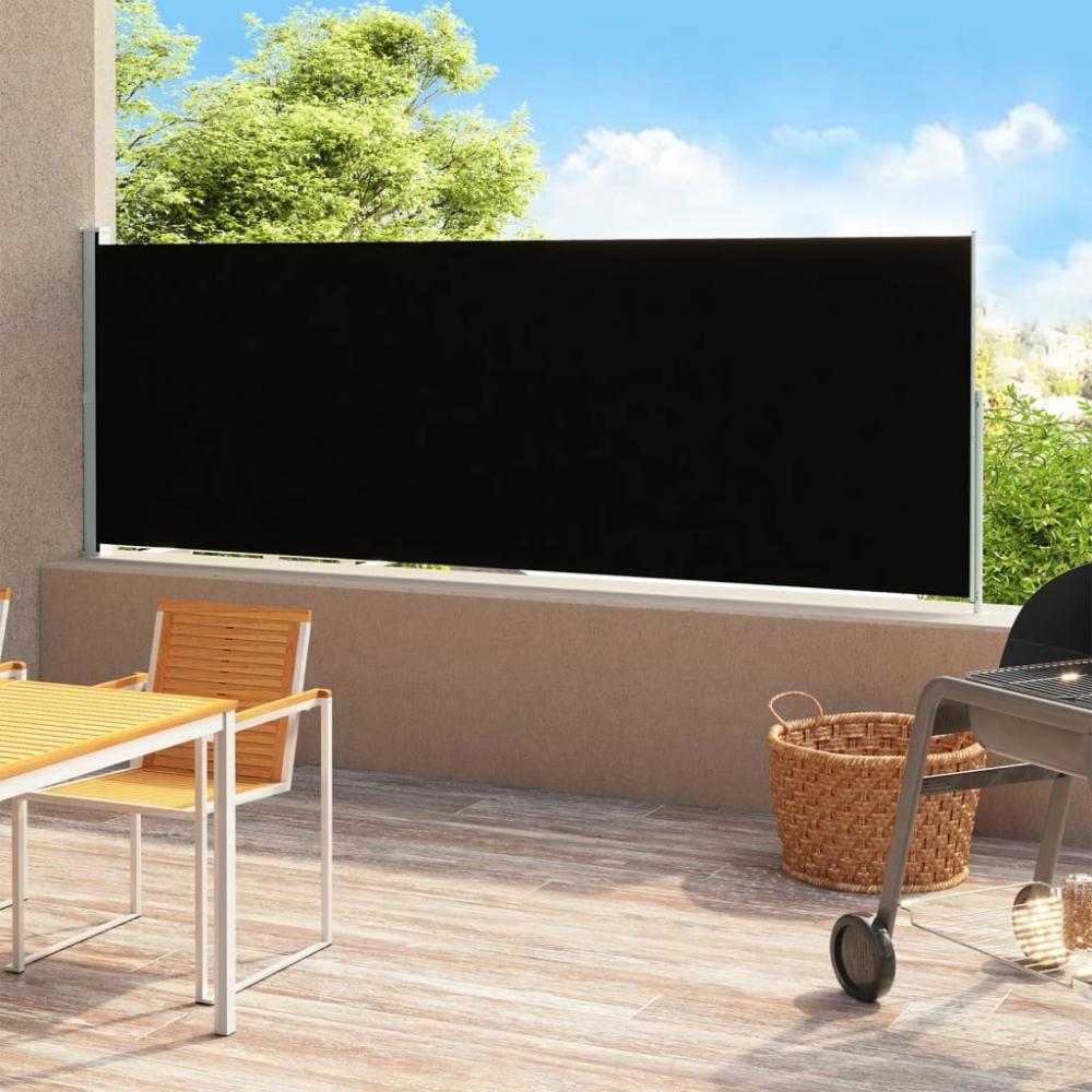 vidaXL Seitenmarkise Ausziehbar 220x500 cm Schwarz 313429 Bild 1