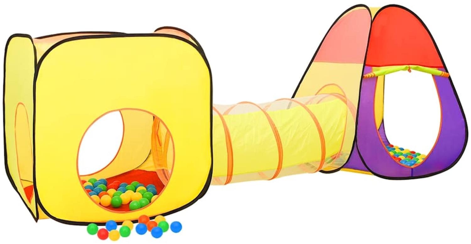 vidaXL Spielzelt mit 250 Bällen, Stoff mehrfarbig, 255 x 80 x 100 cm Bild 1