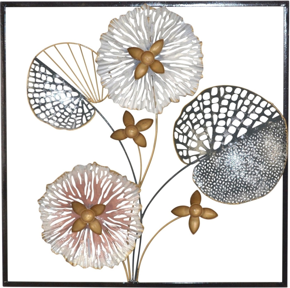 Florales Metallbild "Roland" 50x50 cm Bild 1