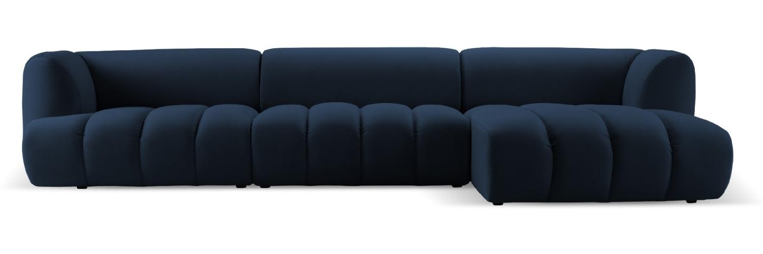 Micadoni Modulares Ecksofa Harry 5-Sitzer Rechts Samtstoff Königsblau Bild 1