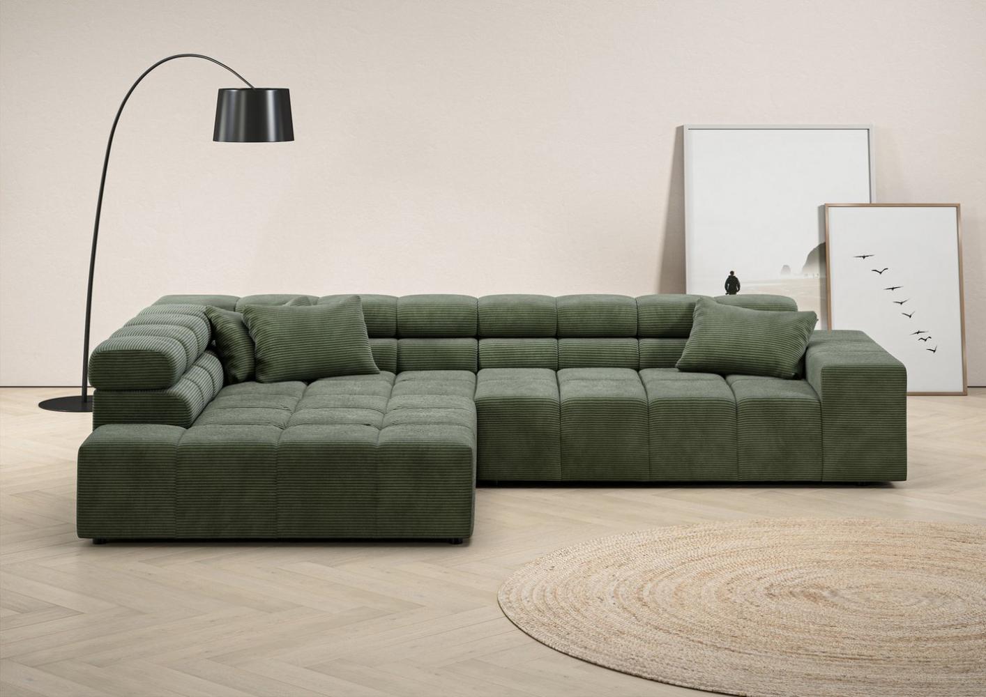 INOSIGN Ecksofa Ancona incl. Kopfteilverstellung, Zierkissen Breite 319cm, L-Form, wahlweise motorische Sitztiefenverstellung, auch in Cord + Easy Care Bild 1