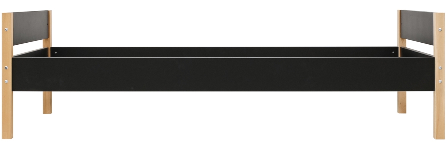 Bopita Lucas Bett - 90 x 200 cm - Schwarz / Natur Bild 1