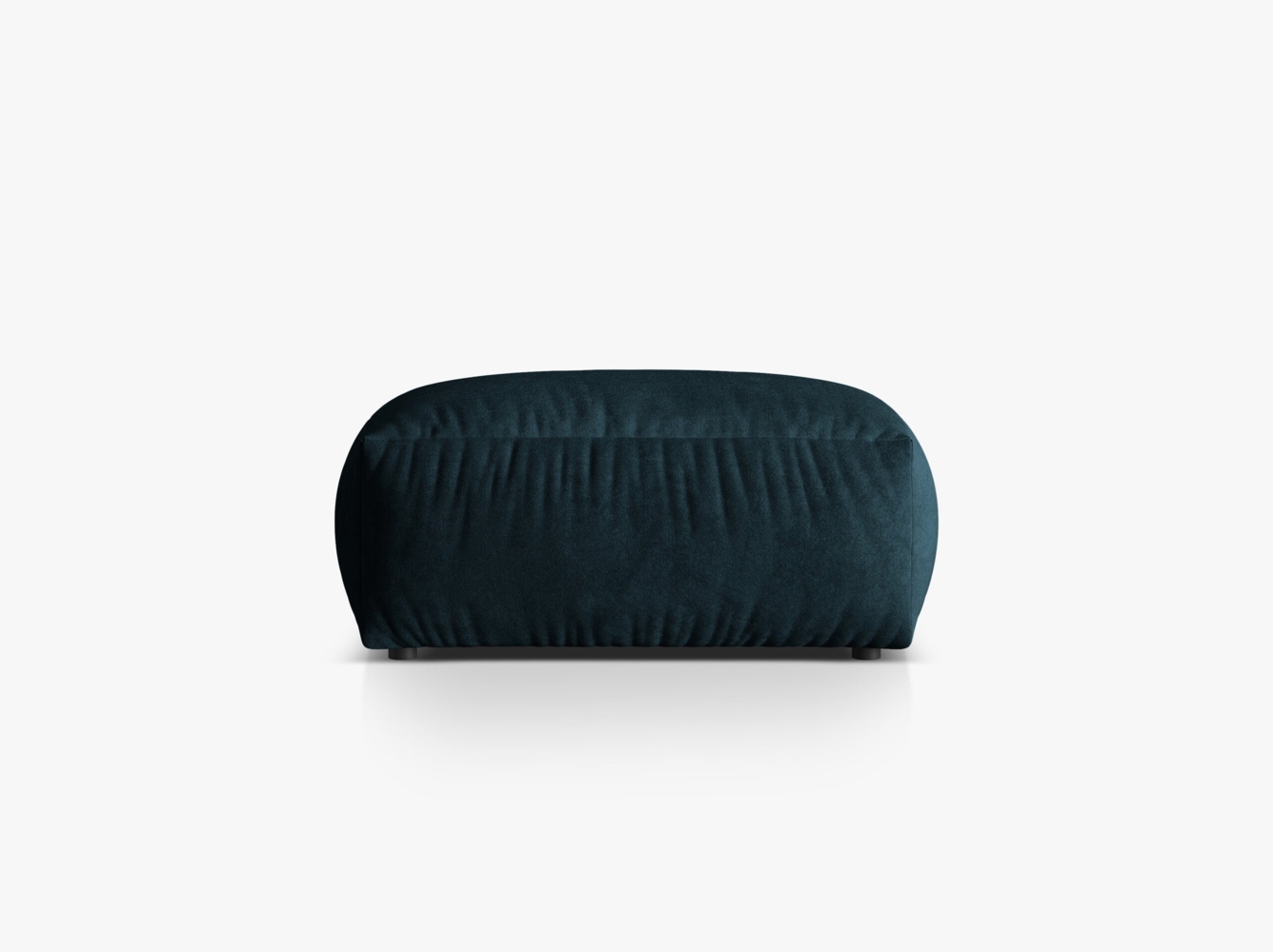 Micadoni Hocker Martina 1-Sitzer Samt Tiefes Petrol Bild 1
