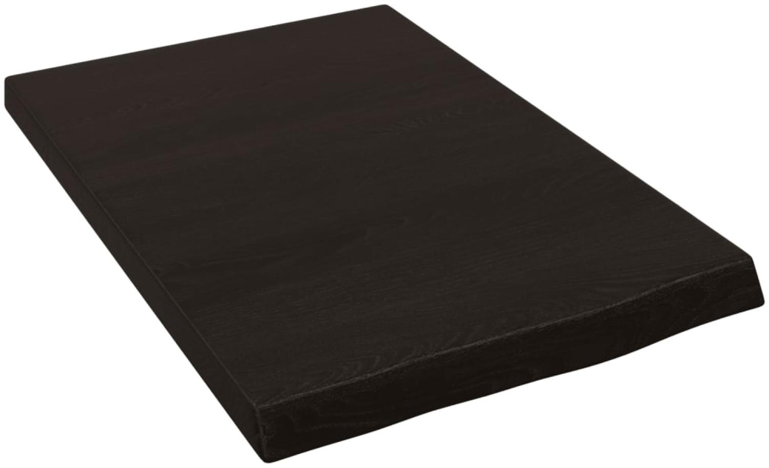 vidaXL Wandregal Dunkelbraun 40x60x(2-4) cm Massivholz Eiche Behandelt 363756 Bild 1