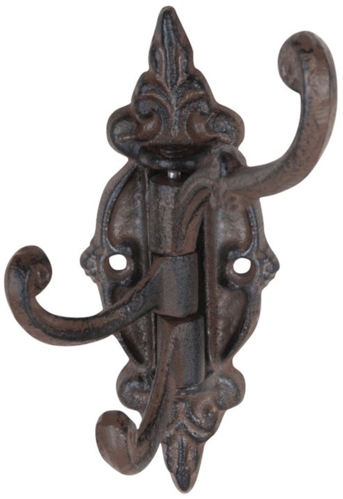 Garderobenhaken aus Gusseisen. Haken sind unterschiedlich lang und drehbar Bild 1