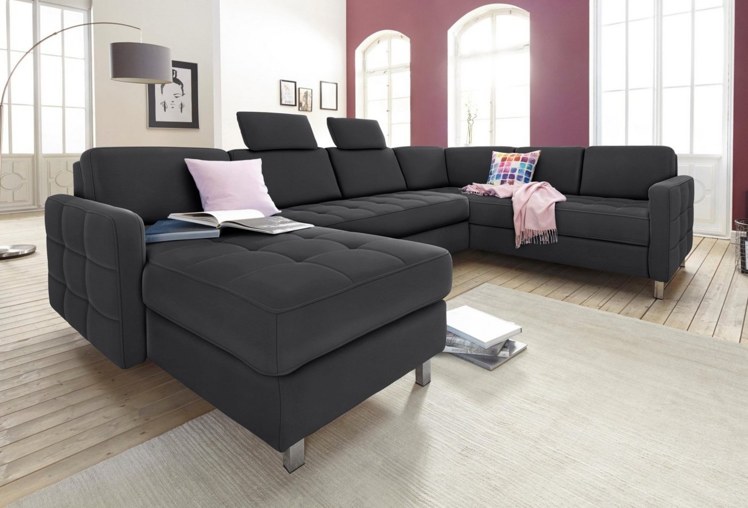 sit&more Wohnlandschaft Pablo U-Form, wahlweise mit Bettfunktion und Bettkasten Bild 1