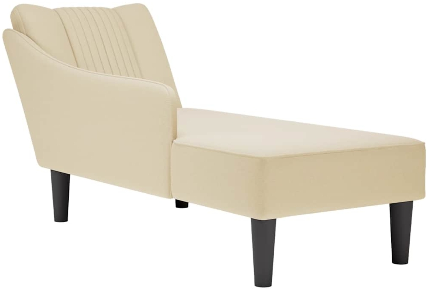 vidaXL Chaiselongue mit Rechter Armlehne Creme Stoff 4009804 Bild 1