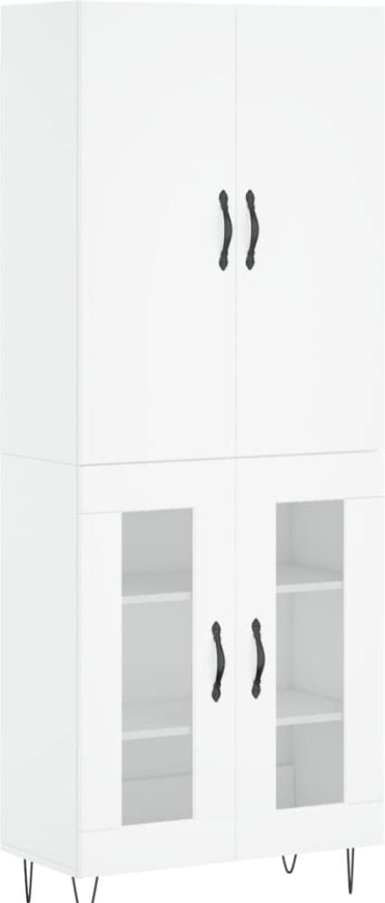 vidaXL Highboard Weiß 69,5x34x180 cm Holzwerkstoff 3198065 Bild 1
