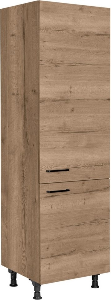 nobilia® Kühlumbauschrank "Structura", mit zwei Türen und zusätzlichem Einlegeboden, vormontiert, Ausrichtung wählbar, Breite/Höhe: 60/216,6 cm Bild 1