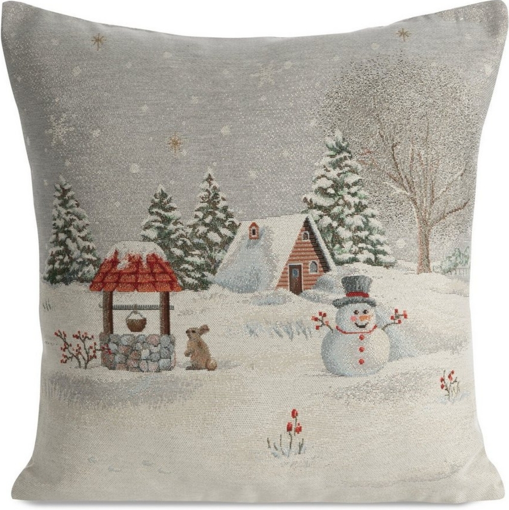 Eurofirany Kissenbezug Winter Weihnachten 45x45 Kissenbezüge Gobelin Kissenhülle Bild 1