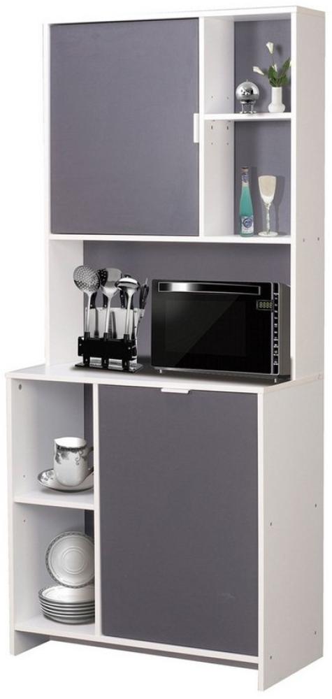 HTI-Living Hochschrank Küchenschrank Malin Weiß Grau (Stück, 1-St, 1 Küchenschrank) Küchenbuffet Bild 1