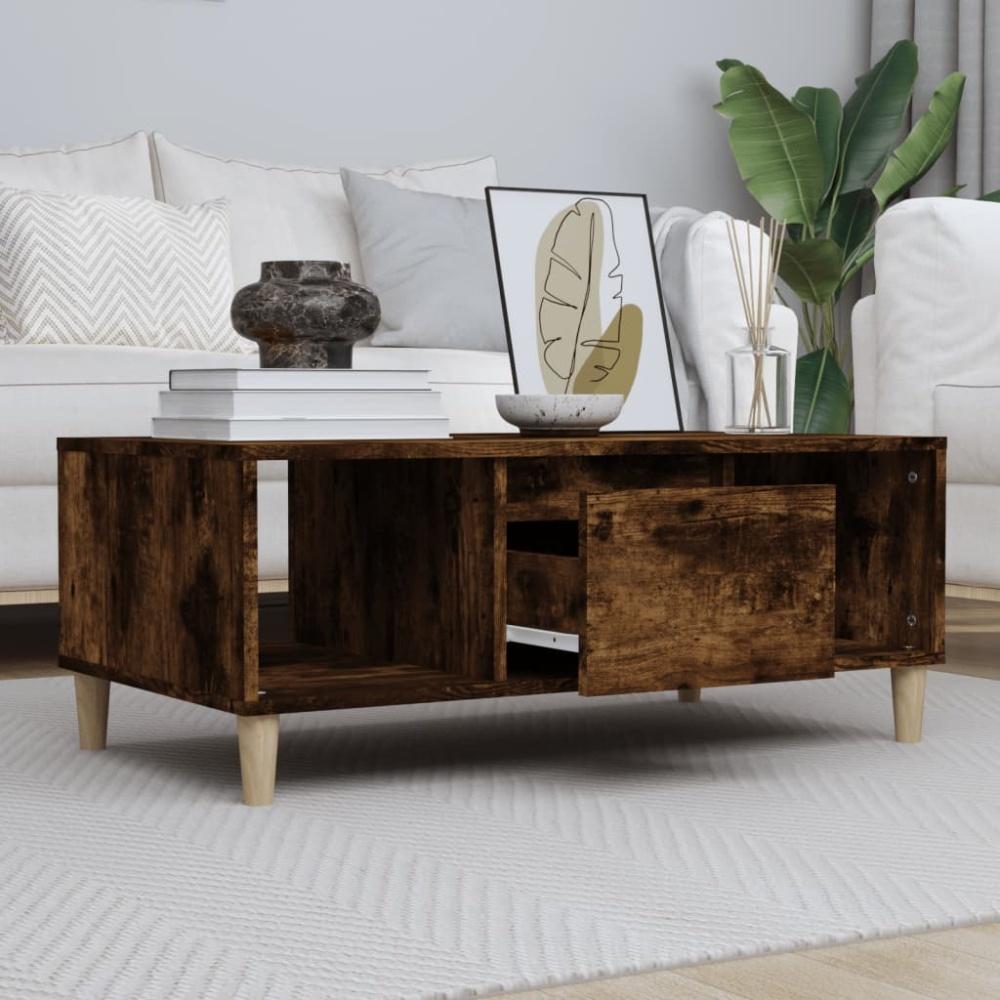 vidaXL Couchtisch Räuchereiche 90x50x36,5 cm Holzwerkstoff 821065 Bild 1