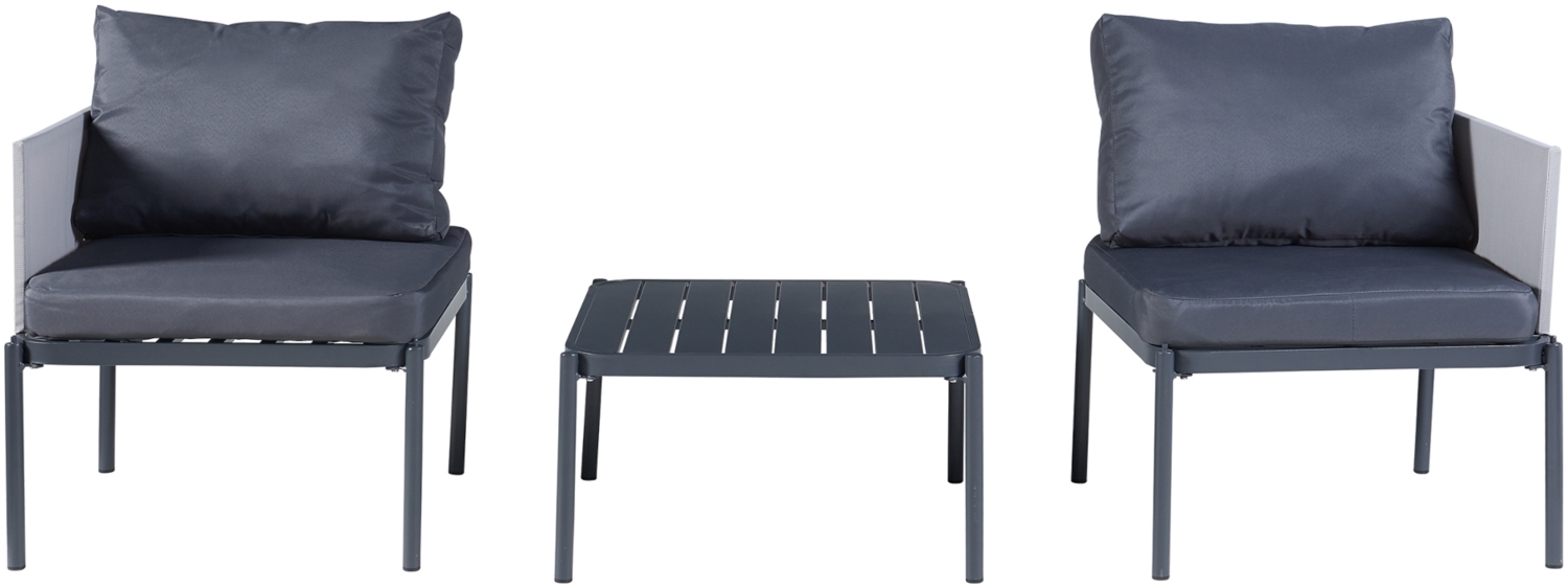 DELUKE® Balkonmöbel Set 2 Personen CANNI - Wetterfest | Gartenmöbel Set 3-teilig Balkontisch mit 2 Stühlen Gartenmöbel für 2 Personen Sitzgarnitur Bild 1