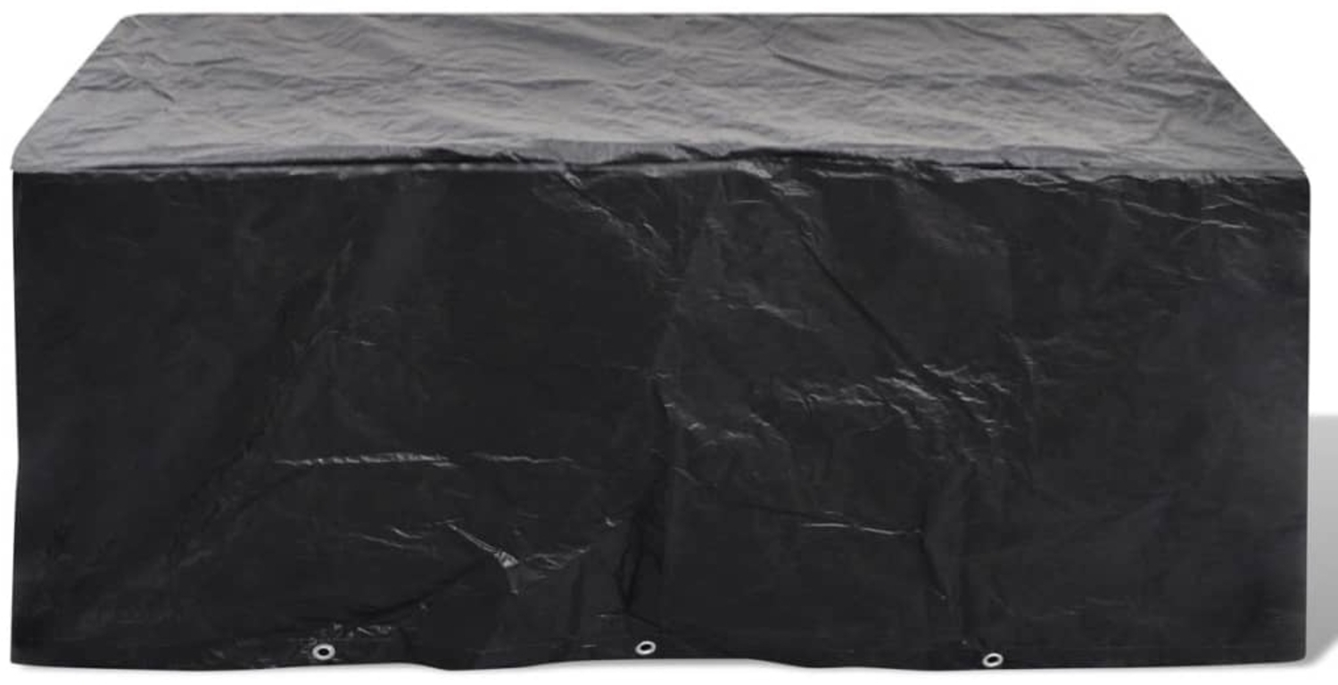vidaXL Gartenmöbel-Abdeckung mit 8 Ösen, Polyethylen schwarz, 240 x 140 x 90 cm Bild 1