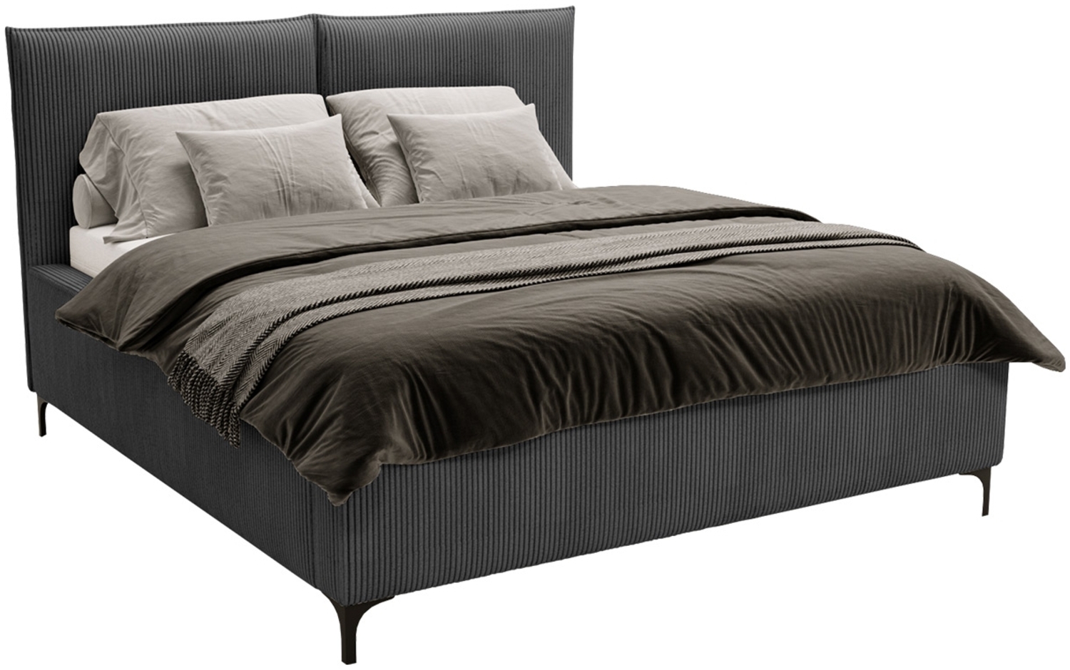 Polsterbett Leon Cord (Farbe: Poso 34, Größe: 120x200 cm) Bild 1