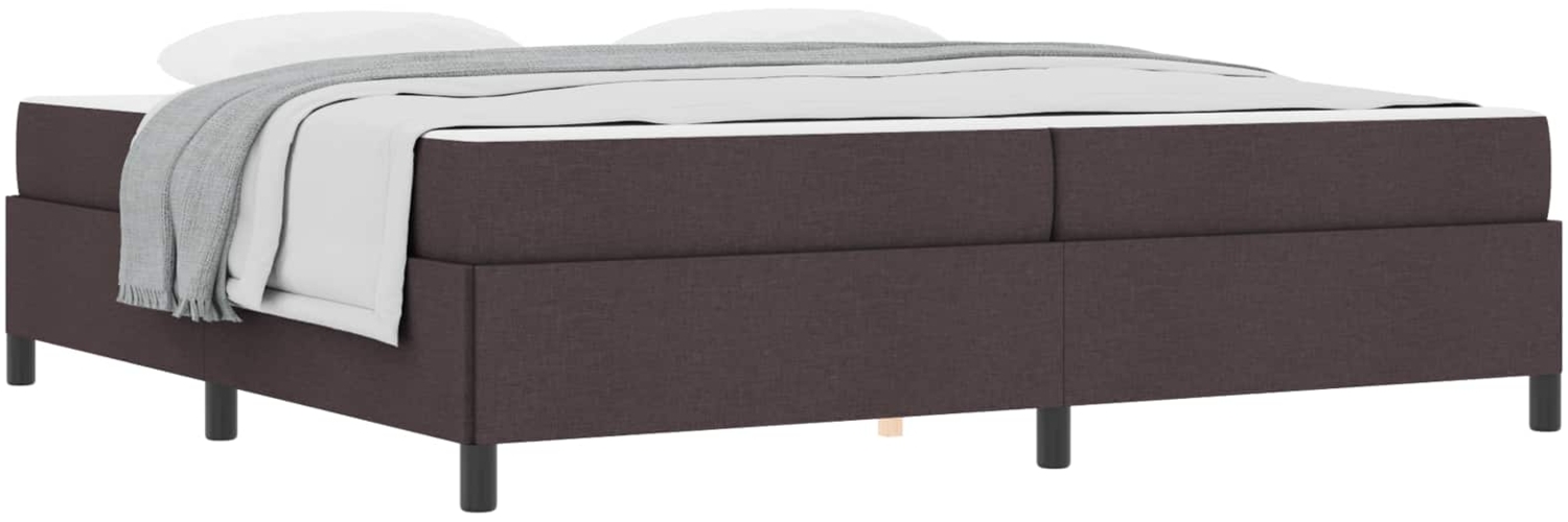 vidaXL Boxspringbett Dunkelbraun 200 x 200 cm Stoff 3398888 Bild 1