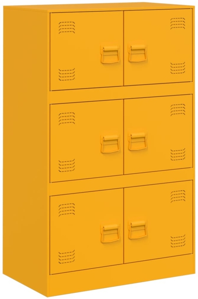 vidaXL Sideboard Senfgelb 67x39x107 cm Stahl 841658 Bild 1