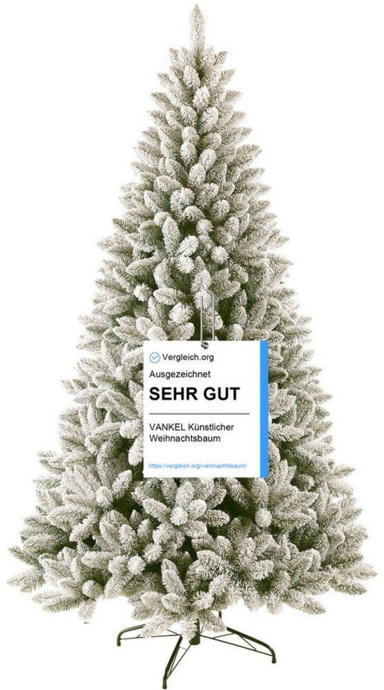 Vankel Künstlicher Weihnachtsbaum Tannenbaum PVC, 180cm mit LED Tannenzapfen mit licht deko außen, tannenbaum künstlicher weihnachtsbaum mit beleuchtung christmas tree Bild 1