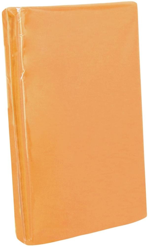 BettwarenShop Jersey Spannbetttuch Ultra-Stretch|200x220 - 220x240 cm| orange Bild 1