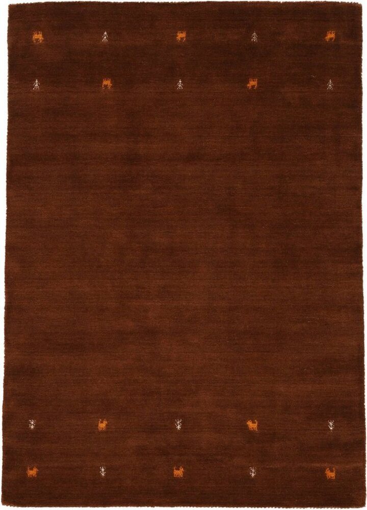 carpetfine Wollteppich Gabbeh Uni, auch als Läufer und Rund erhältlich, rechteckig, Höhe: 15 mm, reine Wolle, handgewebt, Gabbeh Loom Tiermotiv, große Farbauswahl Bild 1