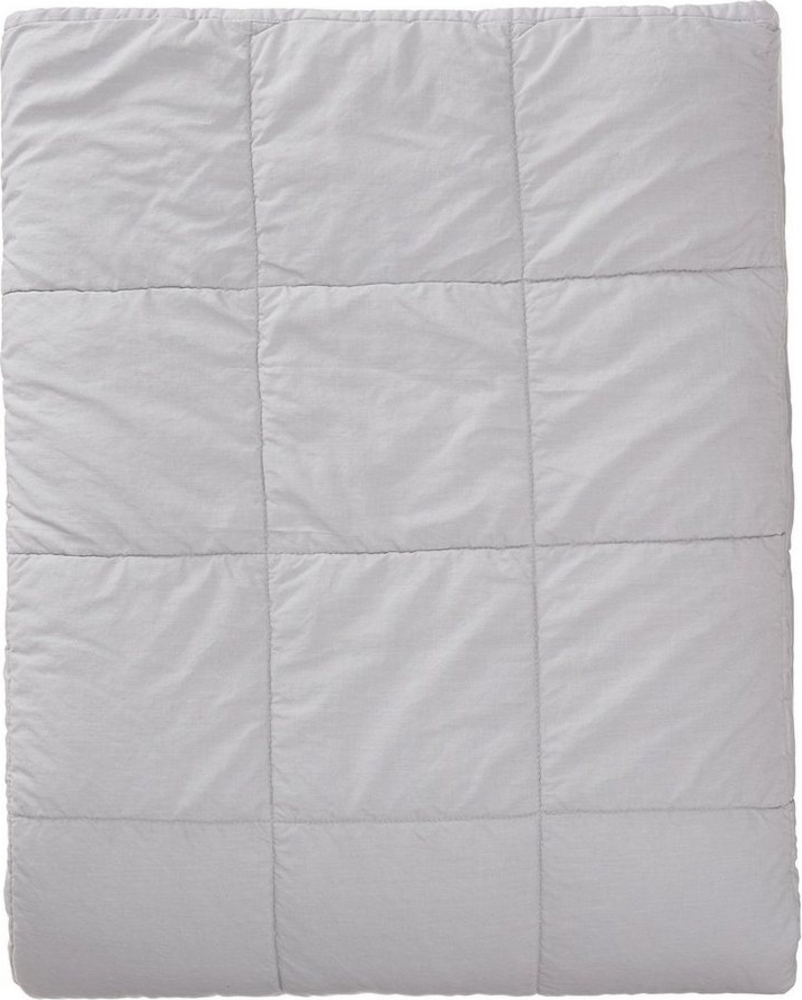 Urbanara Tagesdecke Überwurf Karlay - 100% Leinen, Wattierte Tagesdecke mit gestepptem Karomuster Bild 1