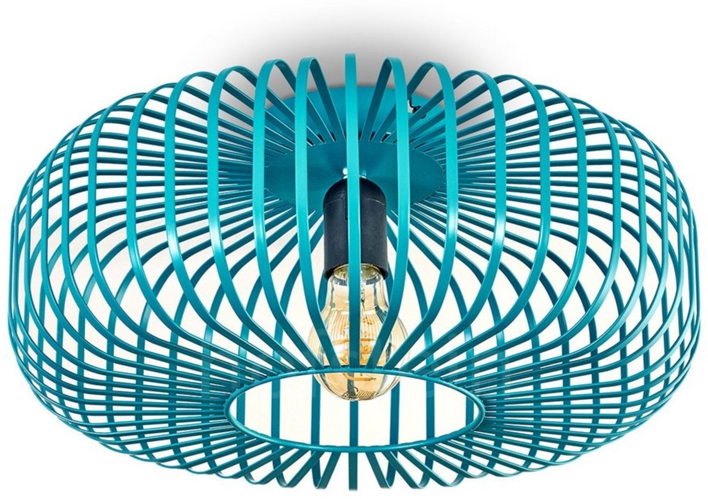 hofstein Deckenleuchte moderne Deckenlampe aus Metall in Petrol, ohne Leuchtmittel, Lichteffekt an der Decke, Ø 40,5 cm, 1 x E27, ohne Leuchtmittel Bild 1