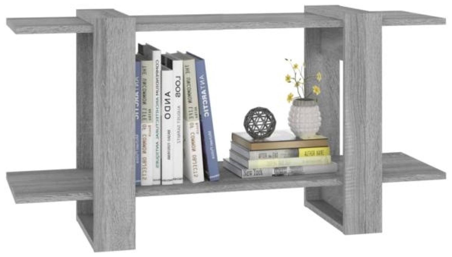 vidaXL Bücherregal Grau Sonoma 100x30x51 cm Holzwerkstoff 813570 Bild 1