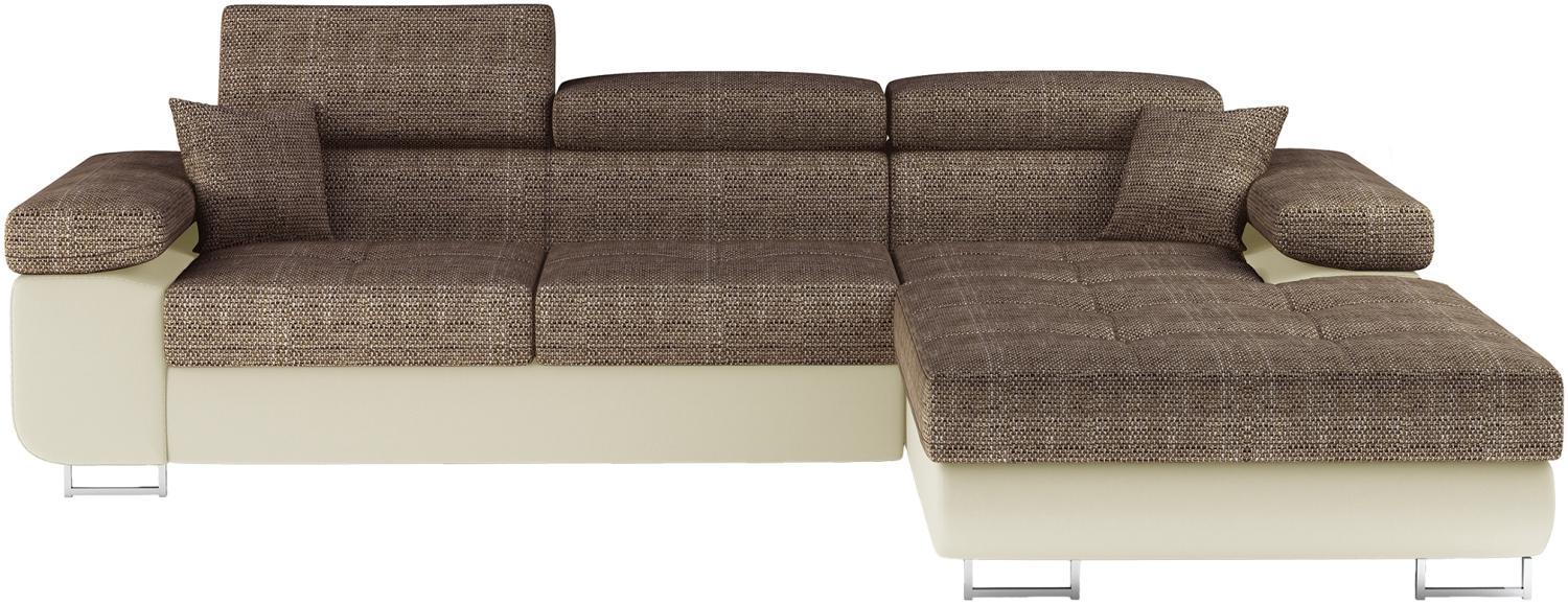 Armando, Ecksofa, Eckcouch, Beige Bild 1