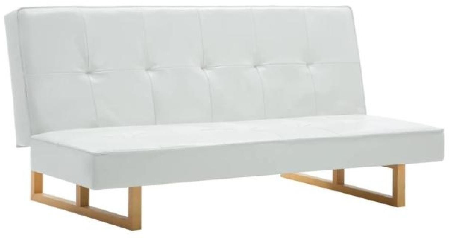 vidaXL Schlafsofa Kunstleder Weiß [247027] Bild 1