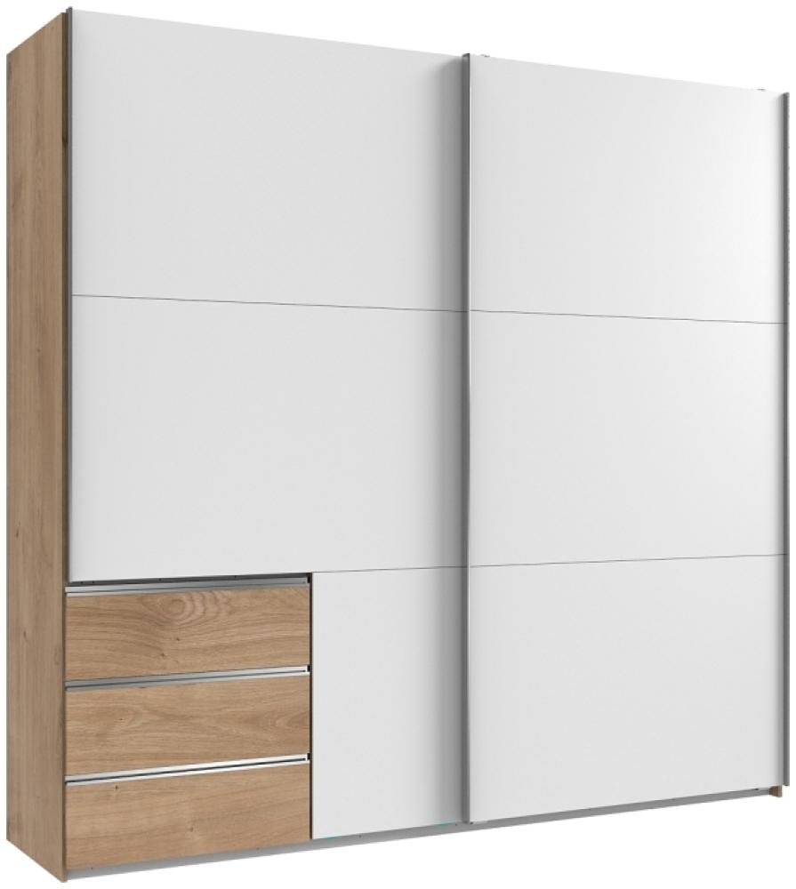 Schwebetürenschrank LEVEL 36 A, 250/236, mit Schubladen, Weiß Bild 1