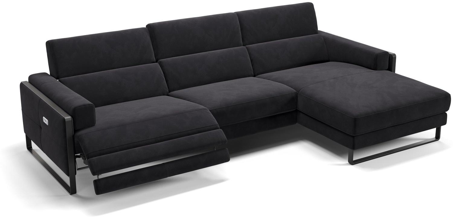 Sofanella Ecksofa MILO Eckcouch Wohnlandschaft Stoffsofa in Schwarz Bild 1